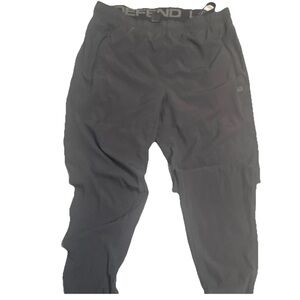 Black Men's Athletic Jogger Pants with Elastic Waistband